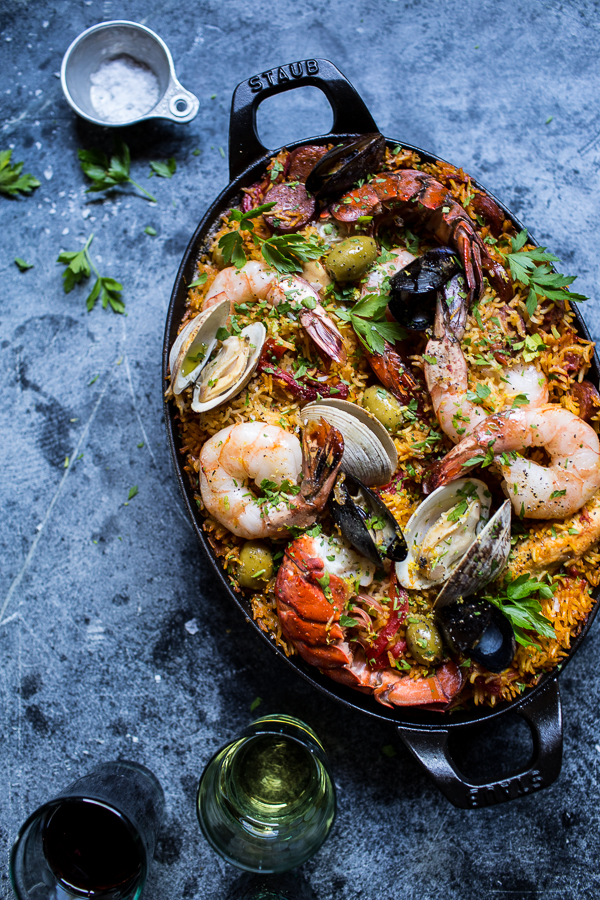 Skillet-Grilled-Seafood-and-Chorizo-Paella-1